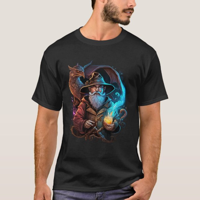 Retro Magical Wizard Fantasy 2 T-Shirt (Vorderseite)