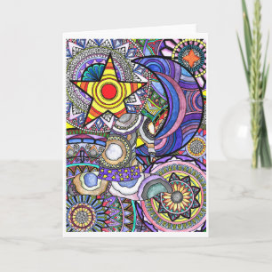 'Retro Magick' Design leere Grüße Karte