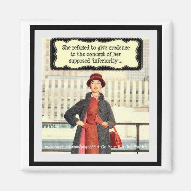 Retro Magnet "Sie hat sich geweigert" (Vorne)