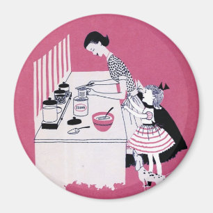 Retro-Magnet zum Backen aus den 1950er Jahren Magnet