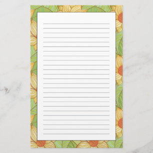 Retro Magnolien-Muster Briefpapier