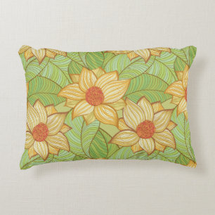 Retro Magnolien-Muster Zierkissen