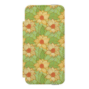 Retro-Magnolienmuster Incipio Watson™ iPhone 5 Geldbörsen Hülle