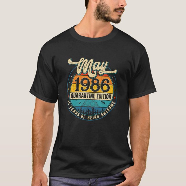 Retro Mai 1986 Limited Edition gibt Geschenke 35.  T-Shirt (Vorderseite)