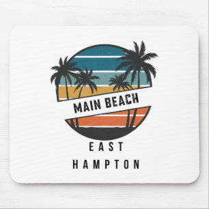 Retro Main Beach East Hampton Surfbrett Surfen Mousepad