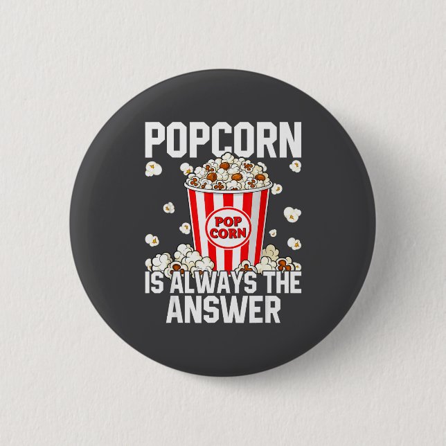 Retro-Mais-Popcorn-Liebhaber-Kostüm Button (Vorderseite)