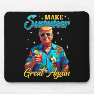 Retro Make Summer Great Again Donald Trump Sommer Mousepad