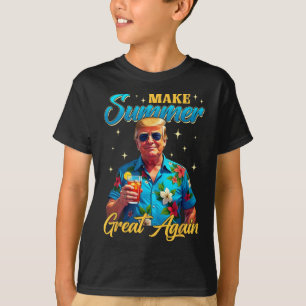 Retro Make Summer Great Again Donald Trump Sommer T-Shirt
