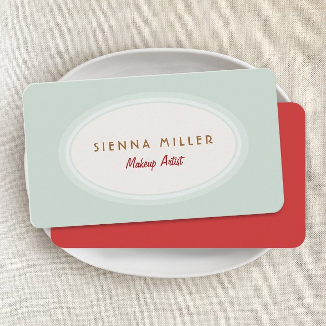 Retro Makeup Artist Visitenkarte (Von Creator hochgeladen)