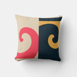 Retro-Malerei abstrakter Art Deco Kissen