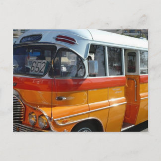 Retro Malta bus Postkarte