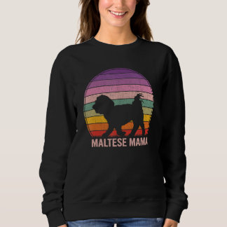 Retro-Maltese-Mama-Grafik Maltesisch Sweatshirt
