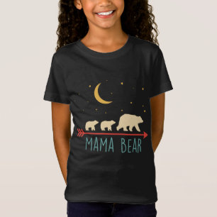Retro Mama Bear mit 2 Cubs T-Shirt