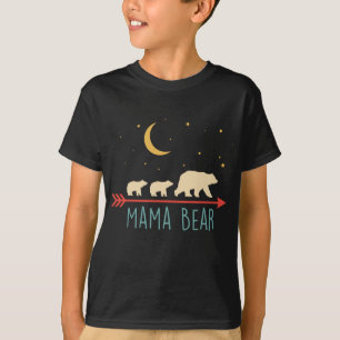 Retro Mama Bear mit 2 Cubs T-Shirt