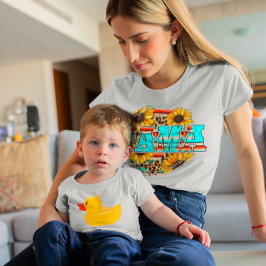 Retro Mama Floral Graphic Lässig T-Shirt