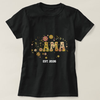 Retro Mama Floral T-Shirt - Vintage 70s Groovy 