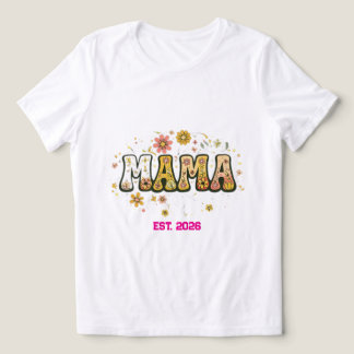 Retro Mama Floral T-Shirt - Vintage 70s Groovy  Tri-Blend Shirt