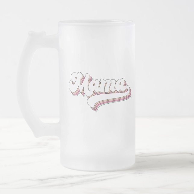 Retro Mama Mattglas Bierglas (Links)
