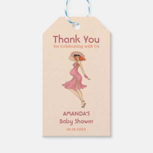 Retro Mama Redhead Kinderdusche Geschenkanhänger
