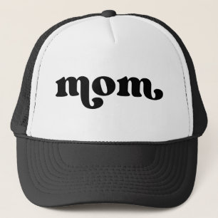Retro Mama Schwarz und Weiß Truckerkappe