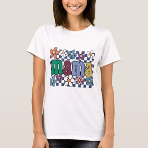 Retro-Mama-Shirt PNG Groovy Florale Sublimation T-Shirt