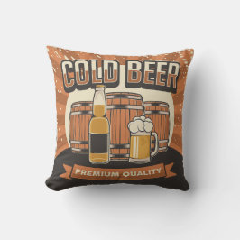 Retro Man Cave Classic Flasche Barrel-Cold Beer Kissen