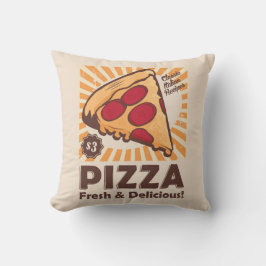 Retro Man Höhle Vintag Gratis Köstliche Pizza Kissen