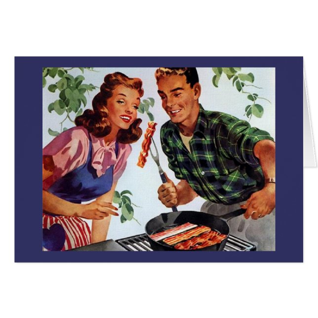 Retro Man & Woman (Vorderseite (Horizontal))