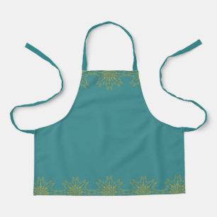 Retro Mandala Aquamarin kleine Schürze