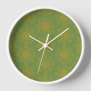 Retro Mandala Avocado Gerahmte Uhr