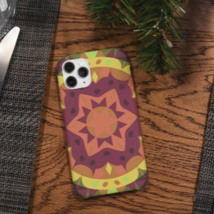 Retro Mandala Blume Lila Orange und Green Case-Mate iPhone Hülle