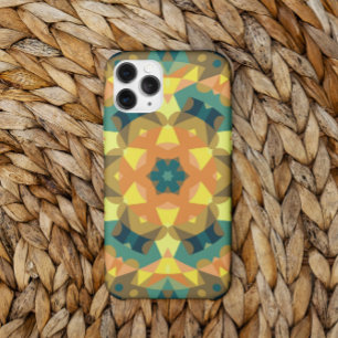 Retro Mandala Blume Orange Gelb und Grün Case-Mate iPhone Hülle