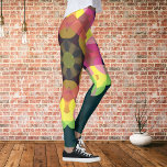 Retro Mandala Blume Rosa Gelb und Grün Leggings<br><div class="desc">Dieses Retro-Mandala-Design ist in Rosa,  Gelb und Grün gehalten. Funky und lebendige Bilder für jeden,  der helle Farben mag!</div>