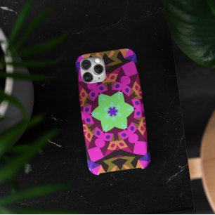 Retro Mandala Blume Rosa Orange und Grün Case-Mate iPhone Hülle