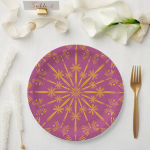 Retro Mandala Boysenberry 9" Teller