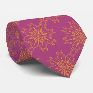 Retro Mandala Boysenberry Neck Tie Krawatte