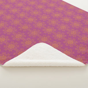 Retro Mandala Boysenberry Sherpa Blanket (3 Größen Sherpadecke