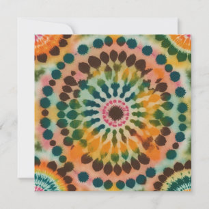 Retro Mandala Gefärbte Krawatte Einladung