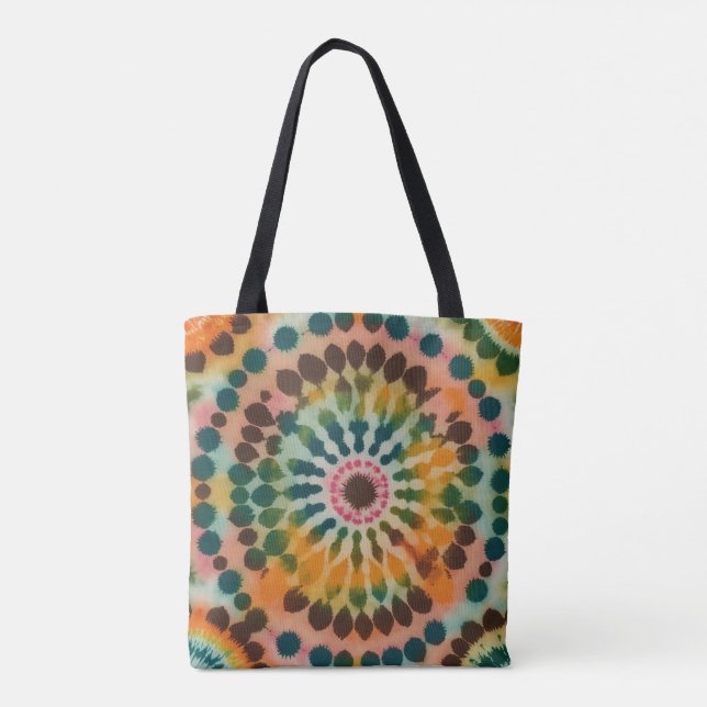 Retro Mandala Gefärbte Krawatte Tasche (Rückseite)
