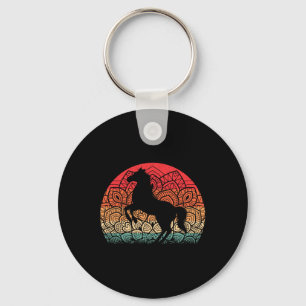 Retro Mandala Horse Lover Reitsport Western Schlüsselanhänger