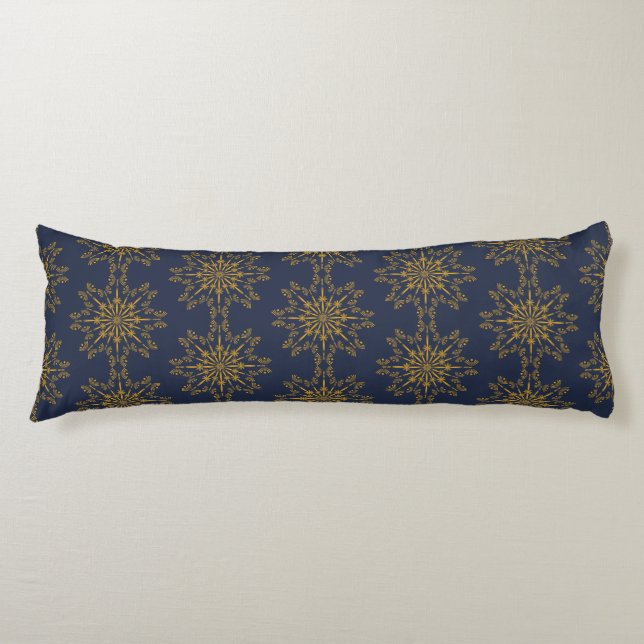 Retro Mandala Mitternacht Kissen (Vorderseite)