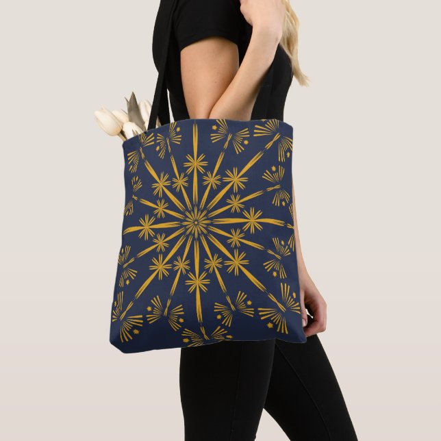 Retro Mandala Mitternacht Tasche (2 Größe) (Von Nahem)