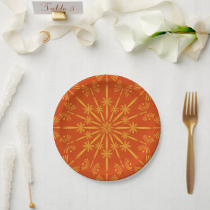 Retro Mandala Papaya 7" Teller