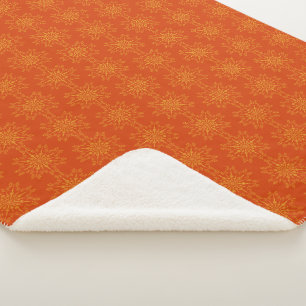 Retro Mandala Papaya Sherpa Blanket (3 Größen) Sherpadecke