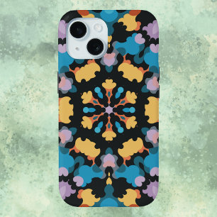 Retro Mandala Yellow Blue und Orange Case-Mate iPhone Hülle