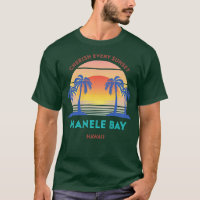 Retro Manele Bay Beach Cheret jeden Sonnenuntergan