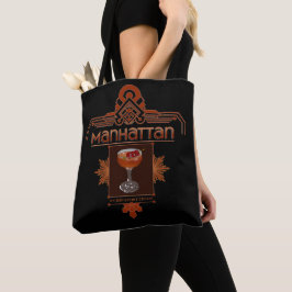 Retro Manhattan Cocktail Illustration Tasche