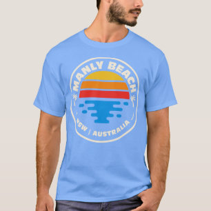 Retro Manly Beach New South Wales Australien Vinta T-Shirt