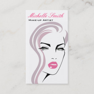 Retro Maquillage artiste design carte de visite