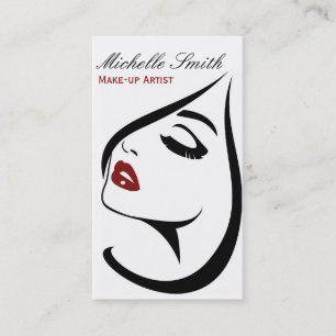 Retro Maquillage artiste design carte de visite